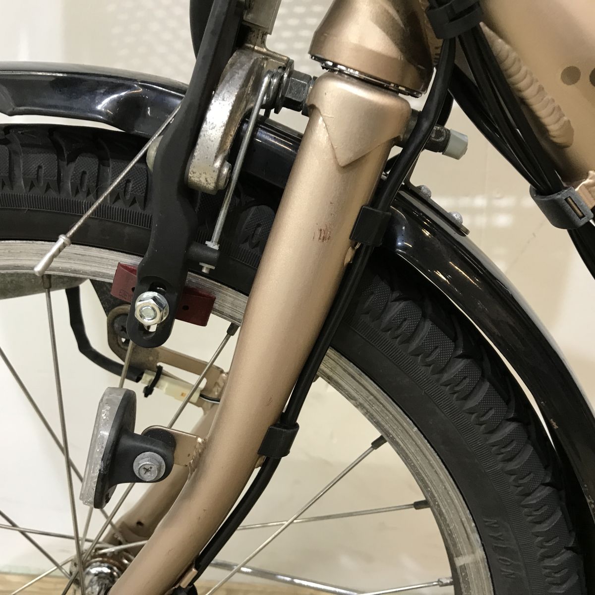 中古電動自転車 ブリヂストン アンジェリーノプティットe ゴールド 20インチ KJ034