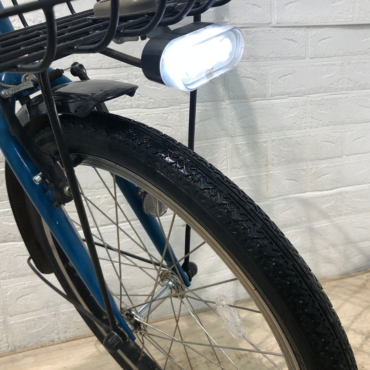 中古電動自転車 ブリヂストン アシスタ ベーシック ミニ ブルー 前20×後18インチ YA042 