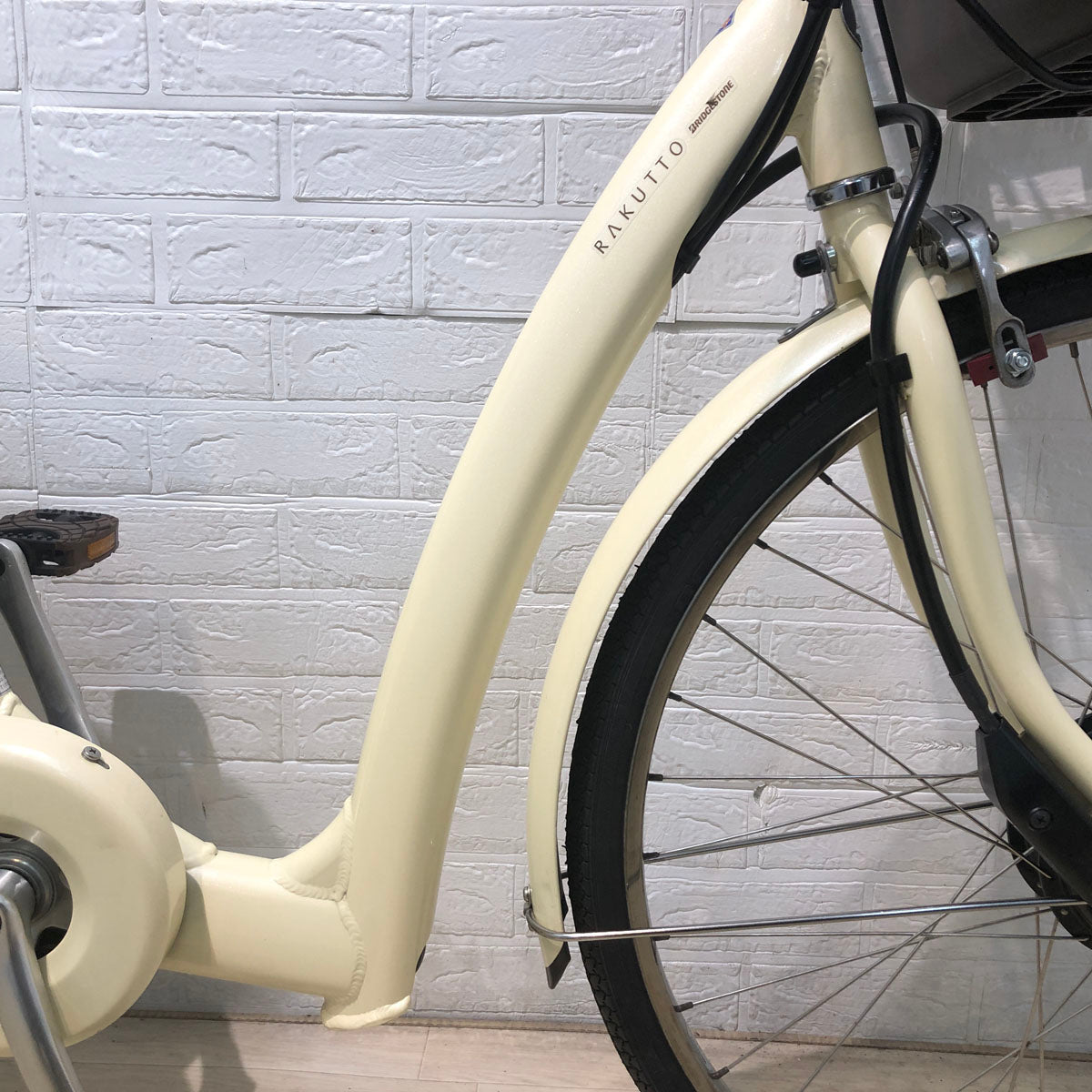 中古電動自転車 ブリヂストン ラクット ベージュ 26インチ SR405Y