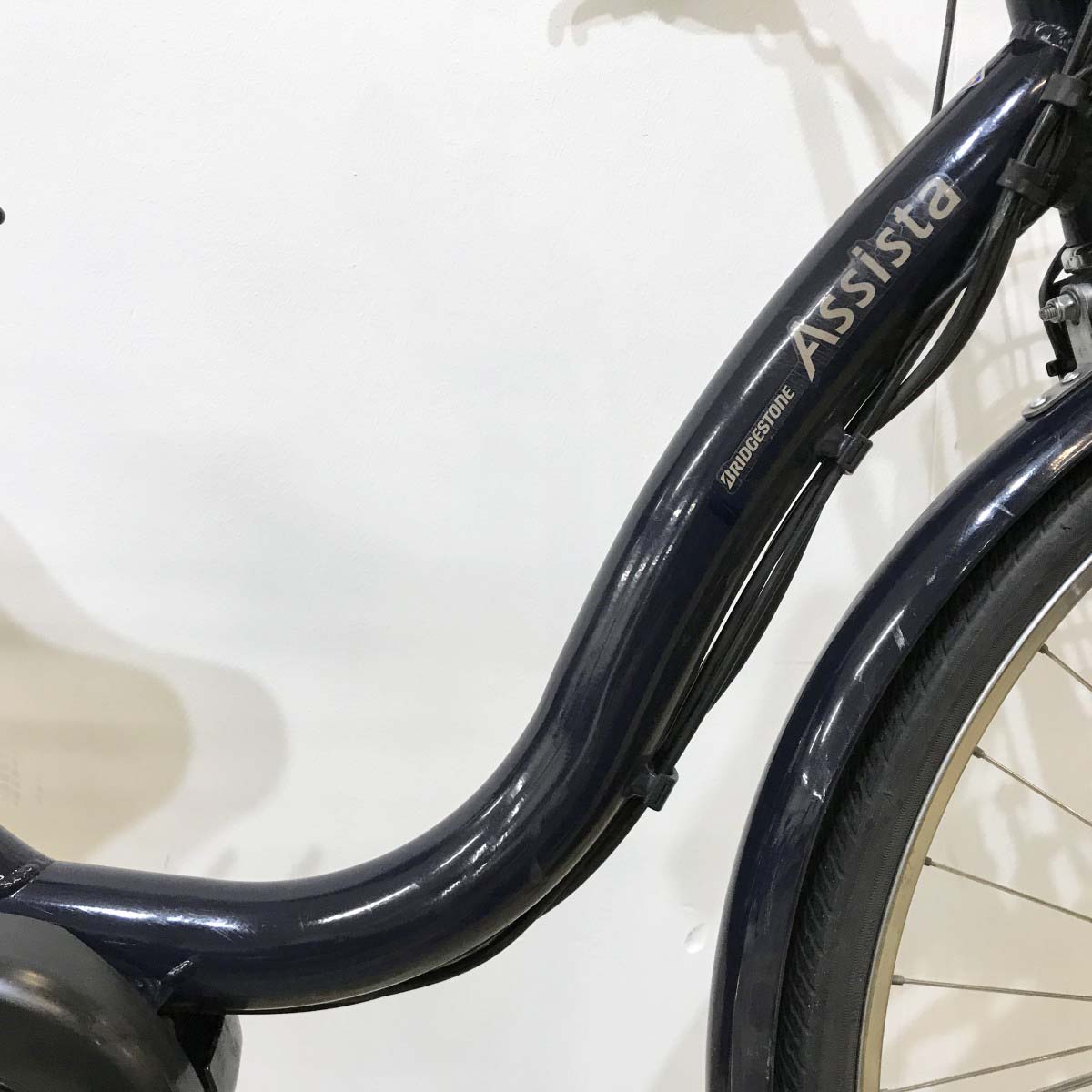 中古電動自転車 ブリヂストン アシスタファイン ネイビー 26インチ KJ041