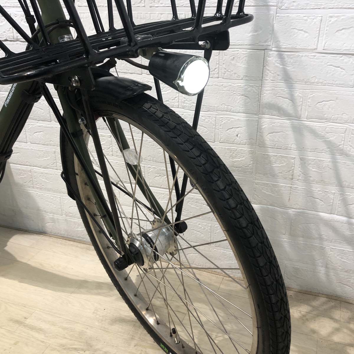 中古電動自転車 パナソニック ギュット ステージ カーキ 22インチ YA047