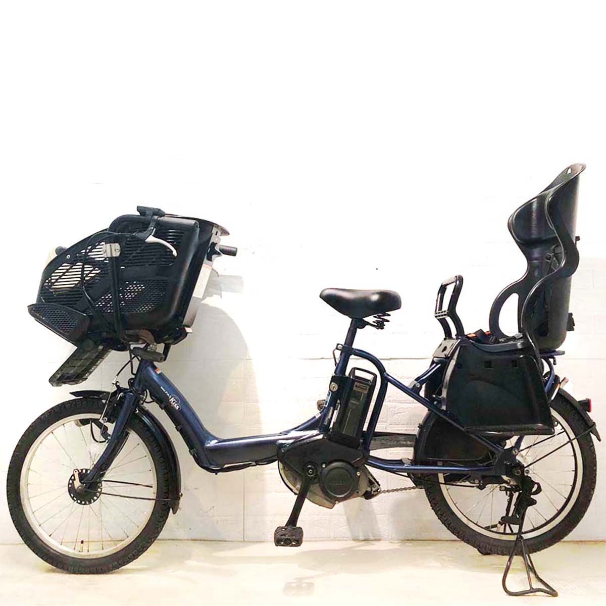 中古電動自転車 ヤマハ PAS Kiss mini パス キッス ミニ ネイビー 20インチ YA048