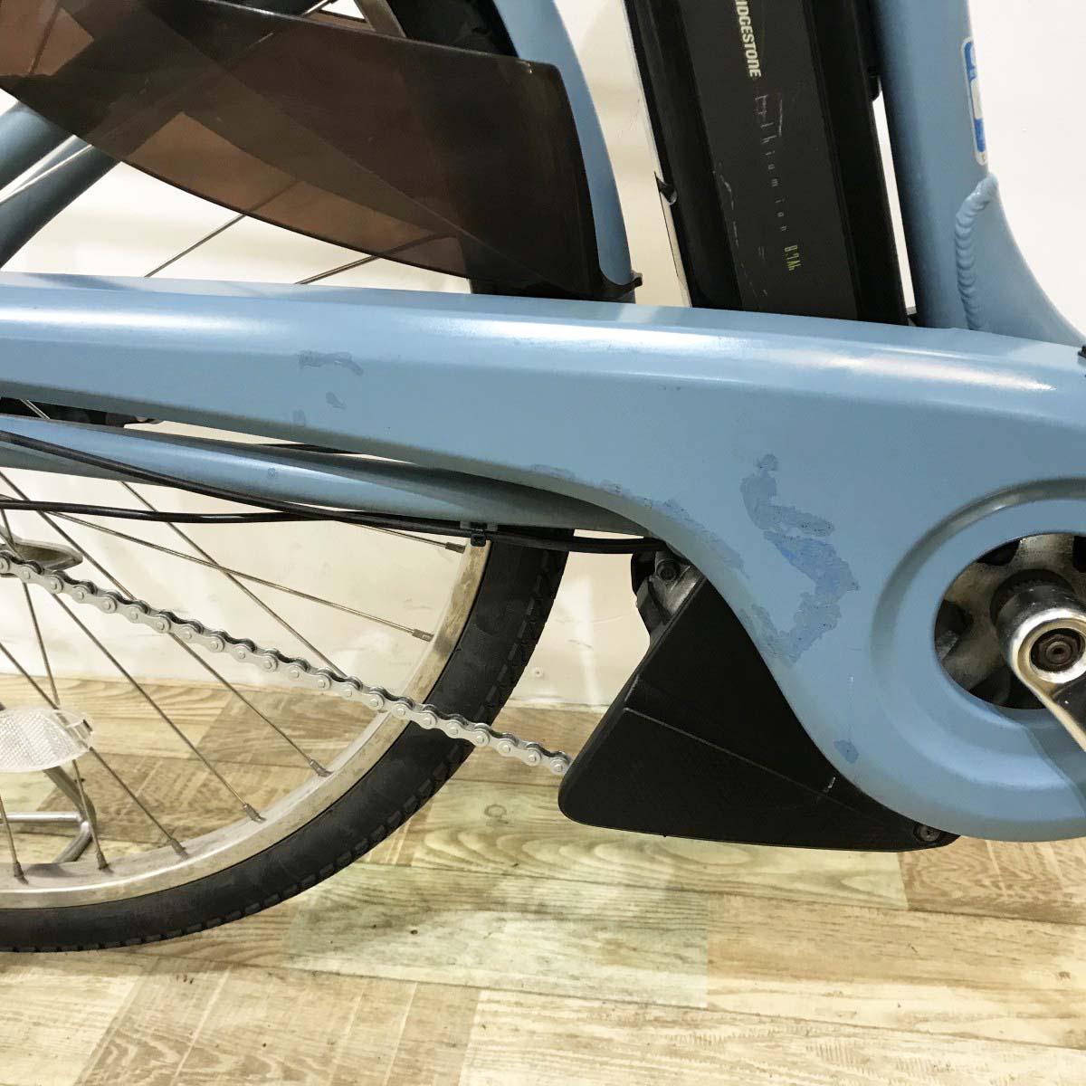 中古電動自転車 ヤマハ PAS ウィズ ブルー 26インチ KJ043