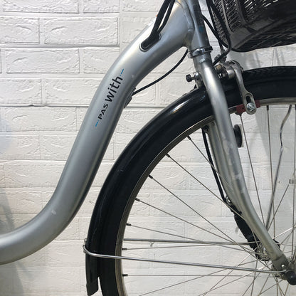 【１万円引き！】ヤマハ PAS With パス ウィズ シルバー 26インチ YF106 【中古車】
