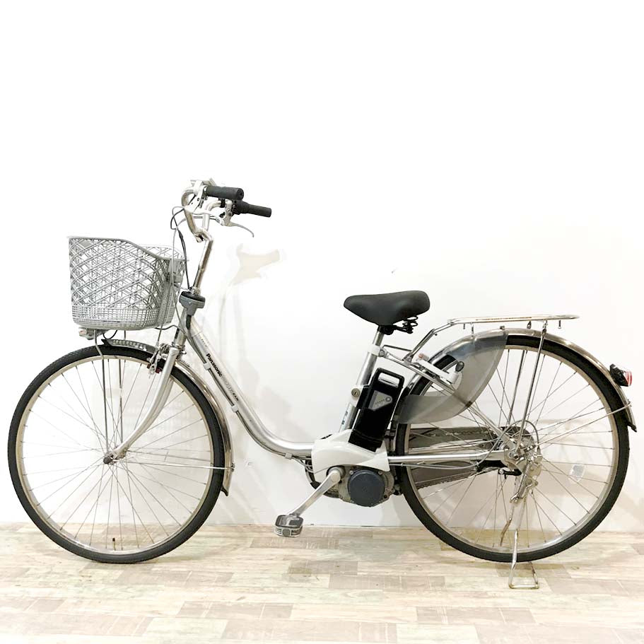 中古電動自転車 パナソニック ビビDX シルバー 26インチ KJ045