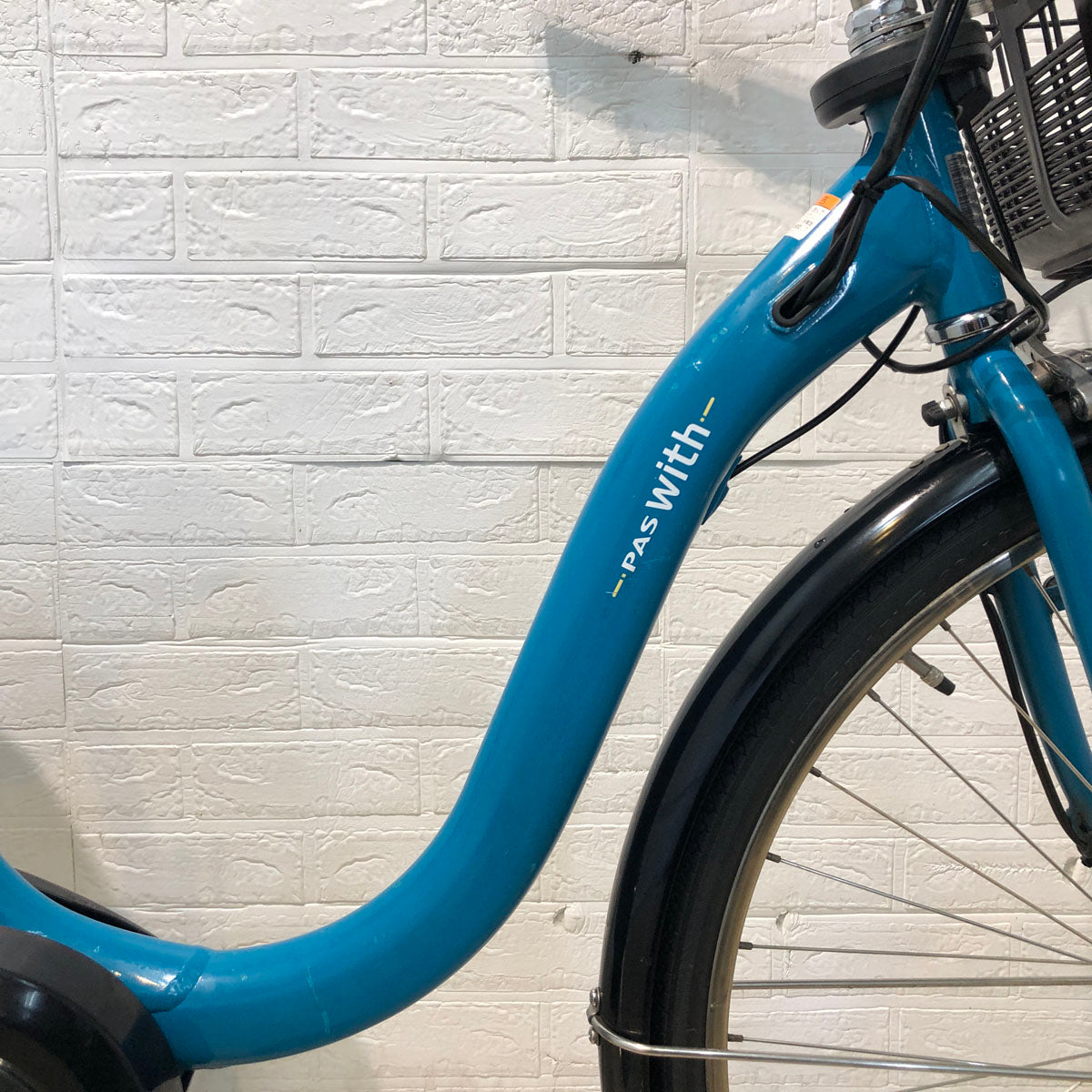 中古電動自転車 ヤマハ PAS With パス ウィズ ブルー 26インチ YA053 
