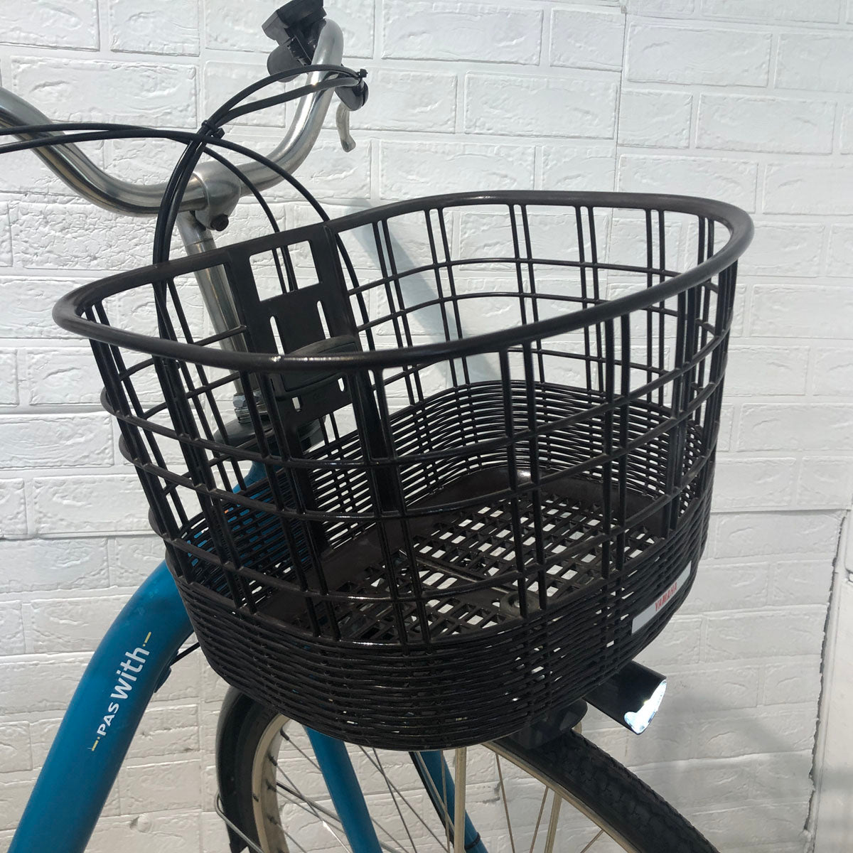 中古電動自転車 ヤマハ PAS With パス ウィズ ブルー 26インチ YA053 