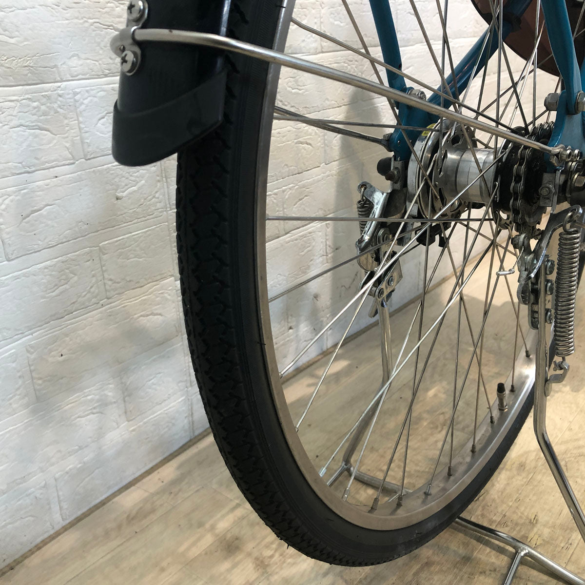 中古電動自転車 ヤマハ PAS With パス ウィズ ブルー 26インチ YA053 