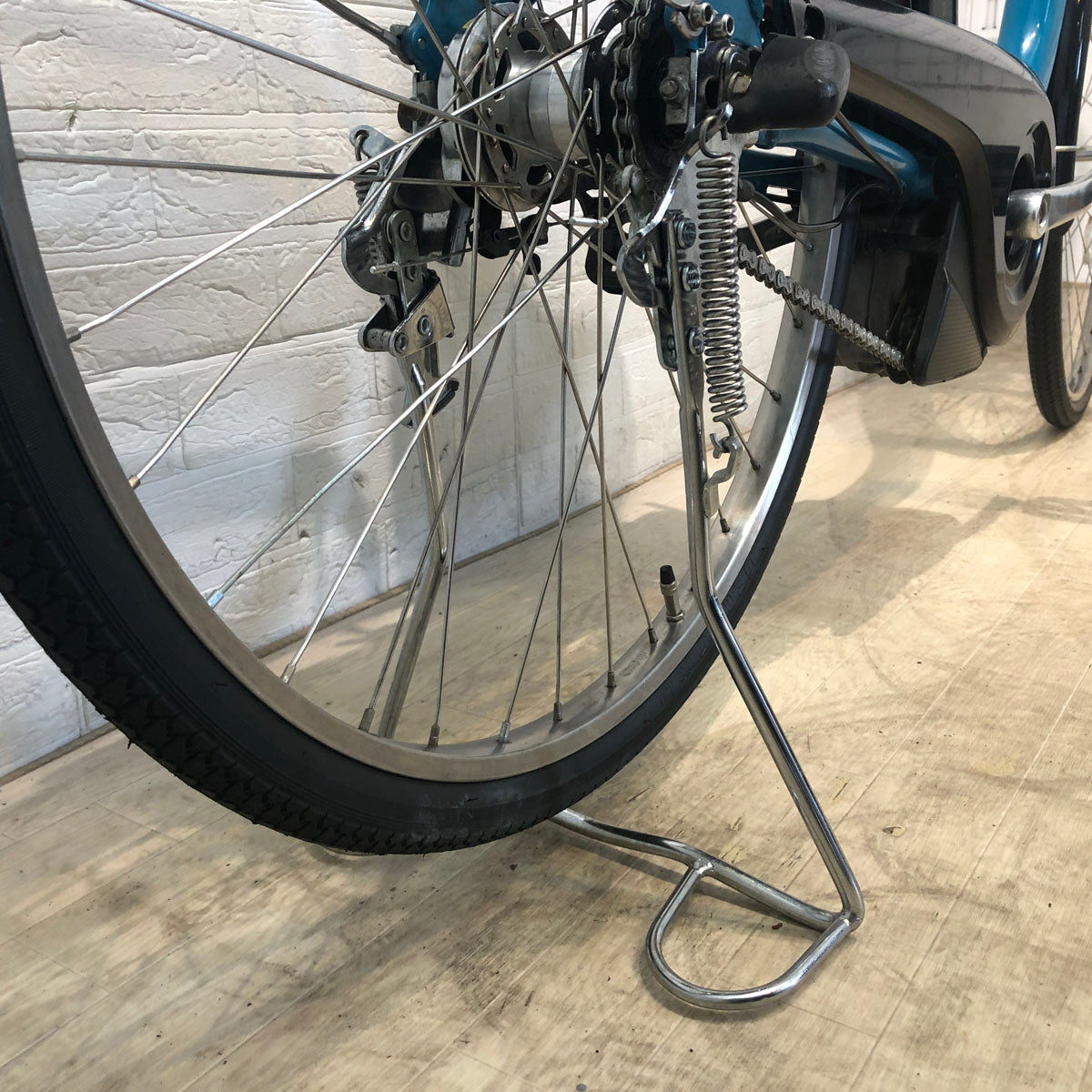 中古電動自転車 ヤマハ PAS With パス ウィズ ブルー 26インチ YA053 