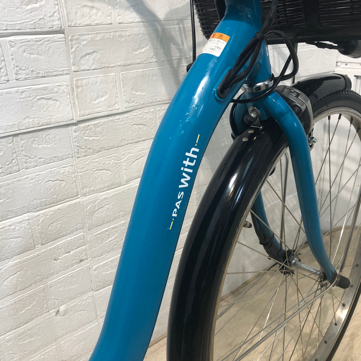 中古電動自転車 ヤマハ PAS With パス ウィズ ブルー 26インチ YA053 