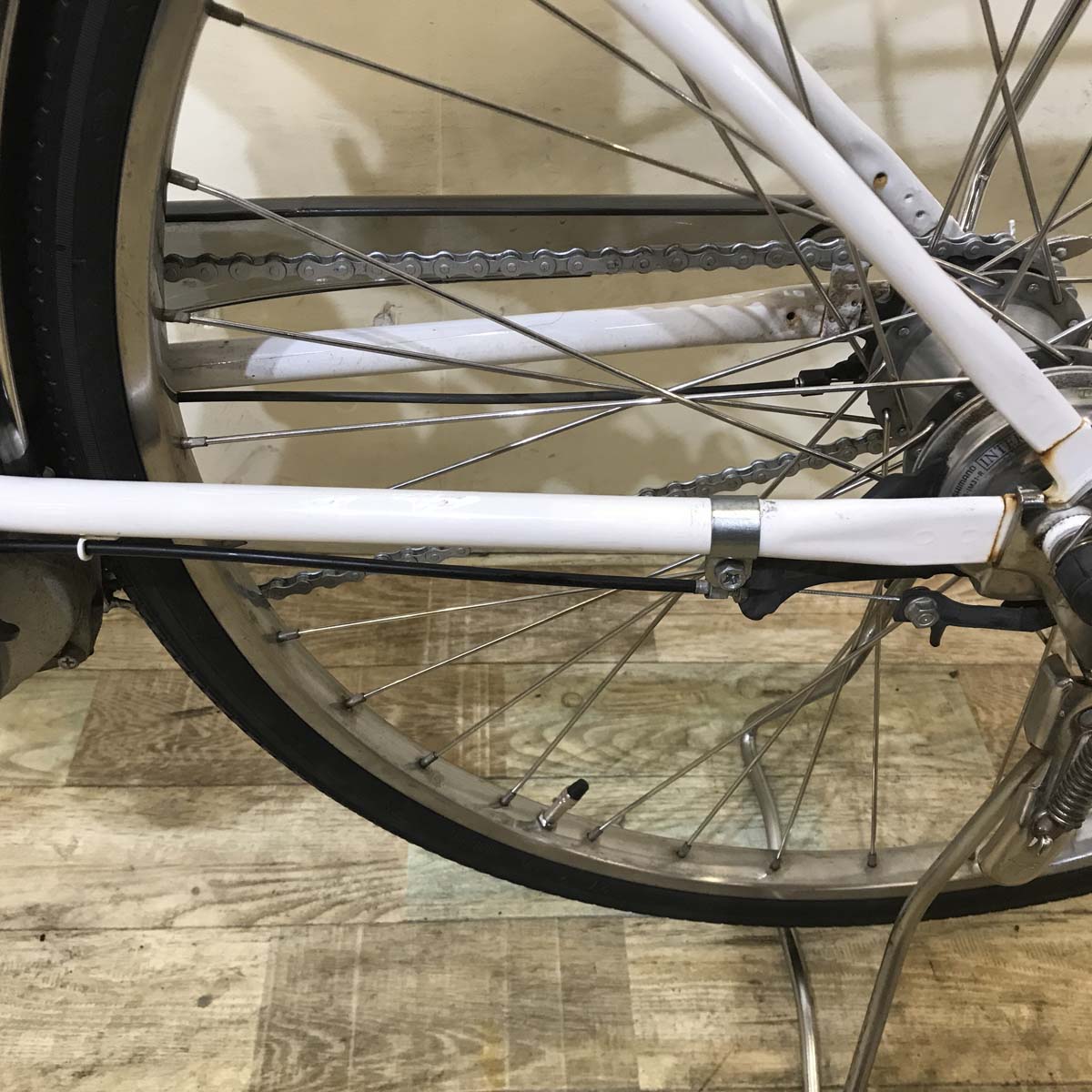 中古電動自転車 パナソニック TIMO DX ティモ DX ホワイト 27インチ KE119 