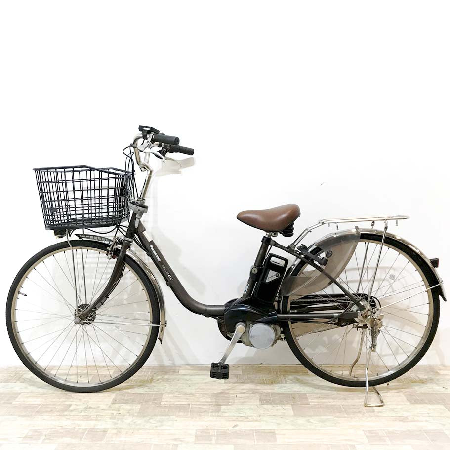 中古電動自転車 パナソニック ビビDX ブラウン 26インチ KJ047