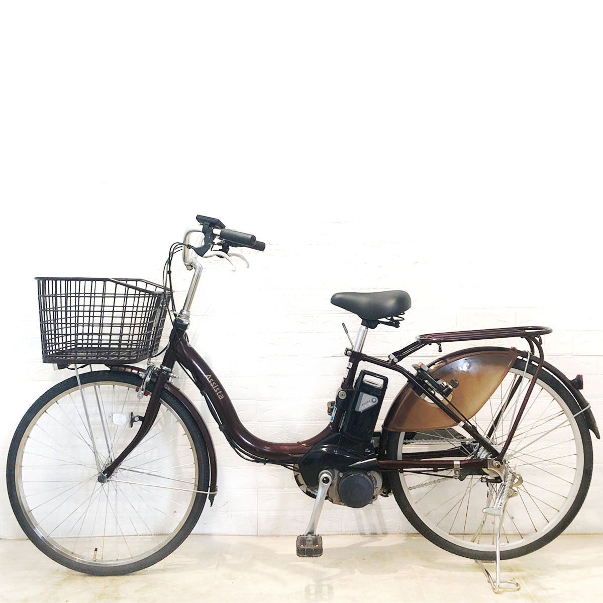 中古電動自転車 ブリヂストン アシスタ ベーシック ブラウン 24インチ YA055