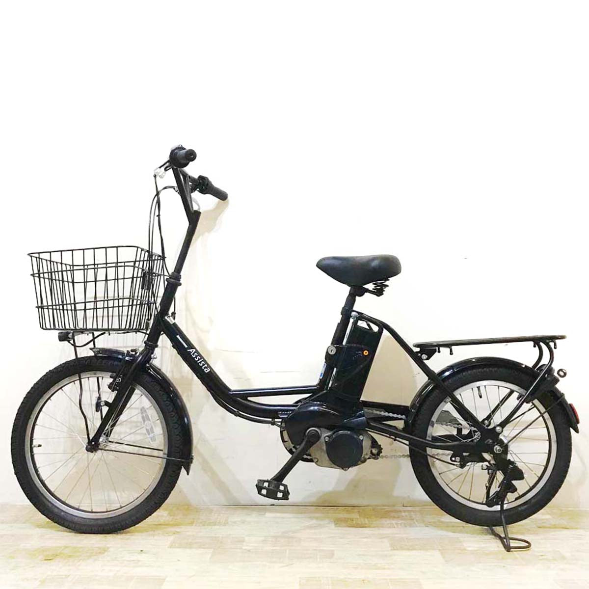 中古電動自転車 ブリヂストン アシスタ ベーシック ミニ ブラック 前20