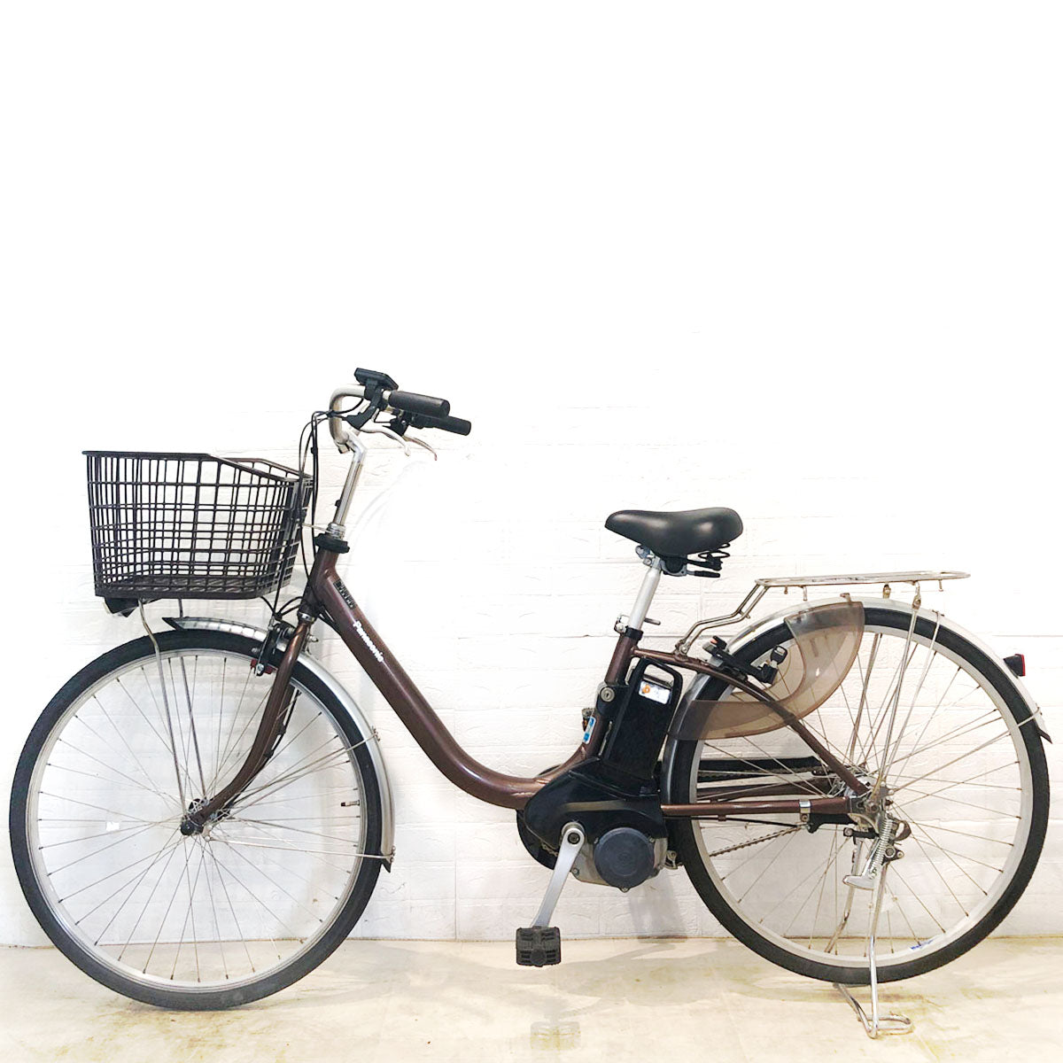 中古電動自転車 パナソニック ビビ L 押し歩き ブラウン 26インチ