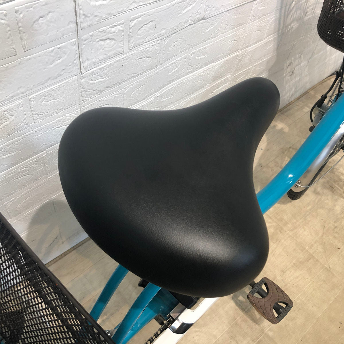 中古電動自転車 ヤマハ PAS ワゴン ブルー 前18×後16インチ YA058