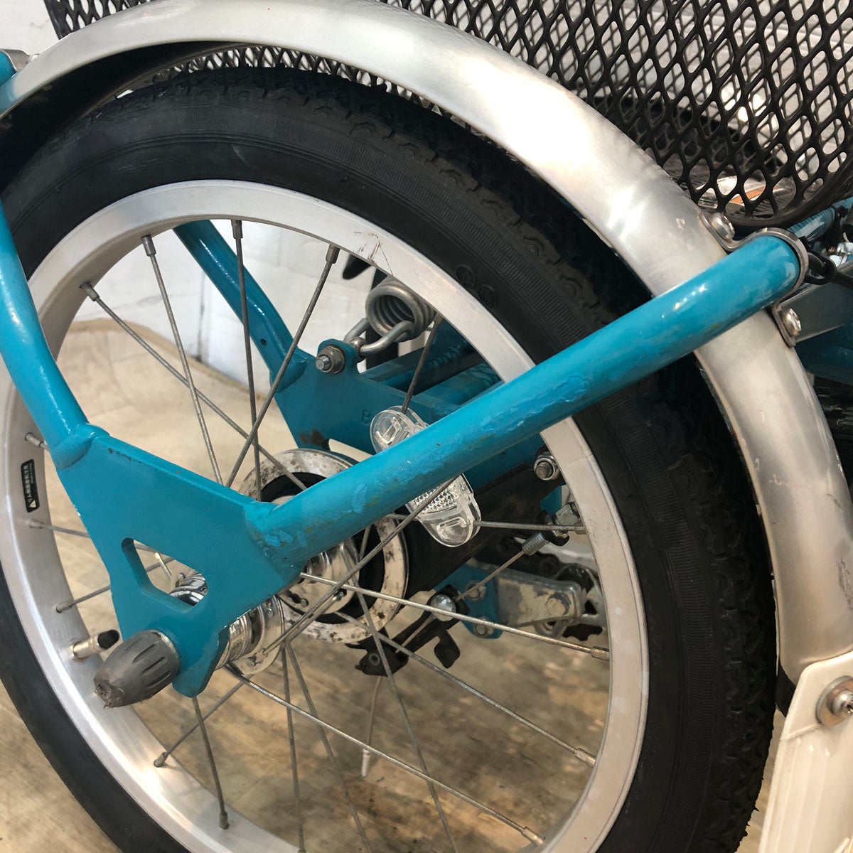 中古電動自転車 ヤマハ PAS ワゴン ブルー 前18×後16インチ YA058