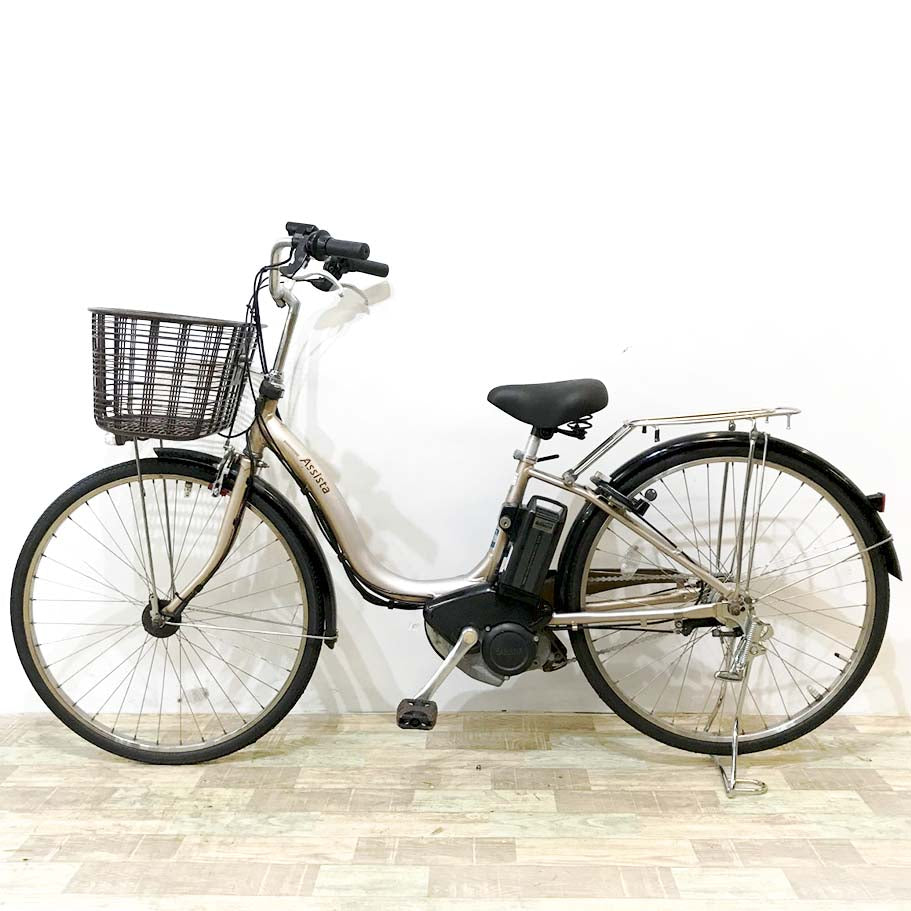 中古電動自転車 ブリヂストン アシスタDX ゴールド 26インチ KJ051