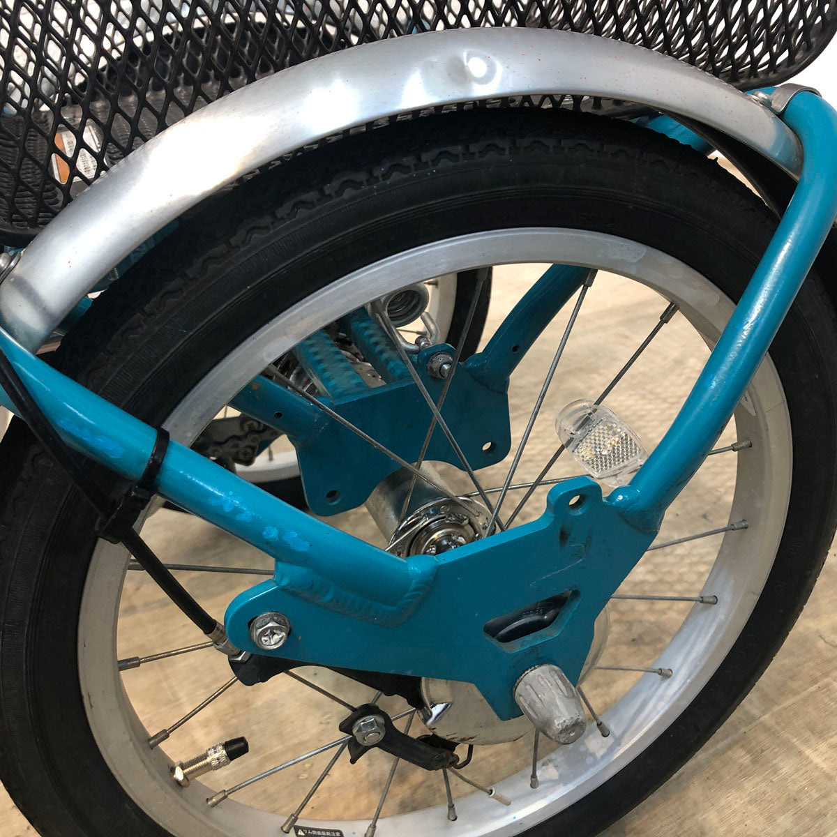 中古電動自転車 ヤマハ PAS ワゴン ブルー 前18×後16インチ YA058