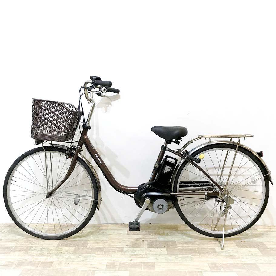 中古電動自転車 パナソニック ビビTX ブラウン 26インチ KJ052