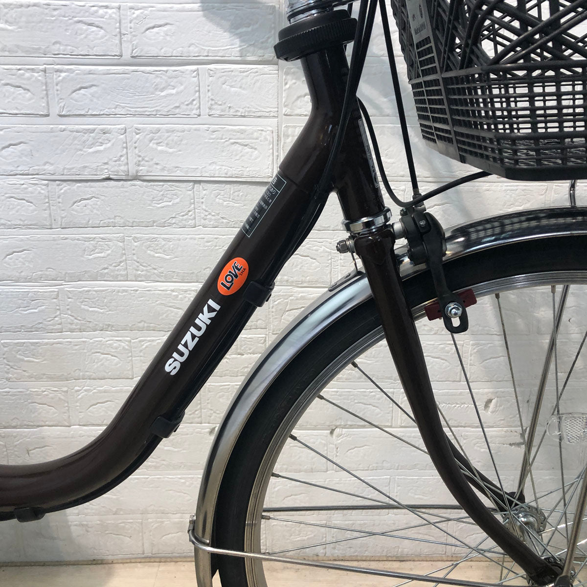中古電動自転車 SUZUKI LOVE SNA 24 スズキ ラブ SNA 24 ブラウン 24インチ YA059