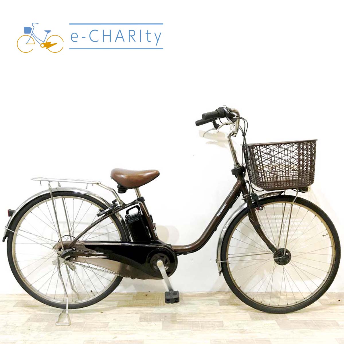 中古電動自転車 パナソニック ビビDX ブラウン 26インチ KJ054