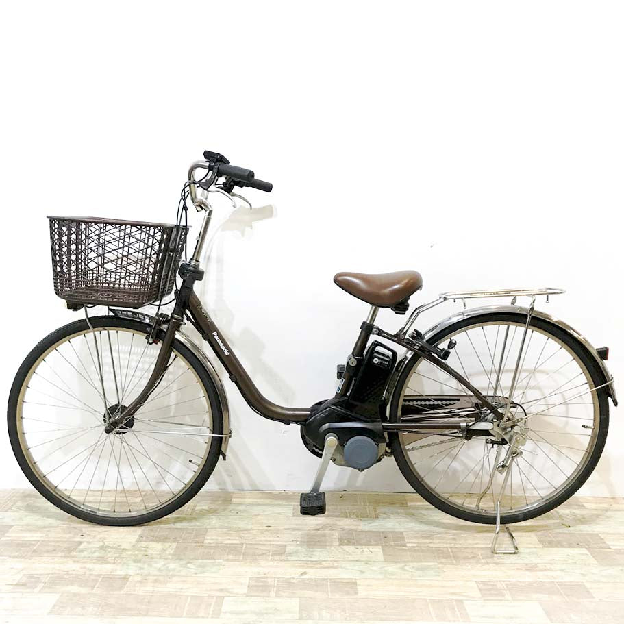 中古電動自転車 パナソニック ビビDX ブラウン 26インチ KJ054