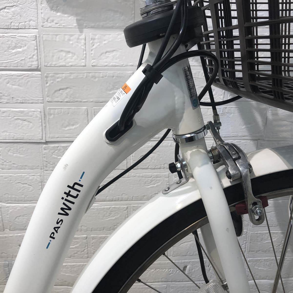 中古電動自転車 ヤマハ PAS With DX パス ウィズ DX ホワイト 26インチ YF120