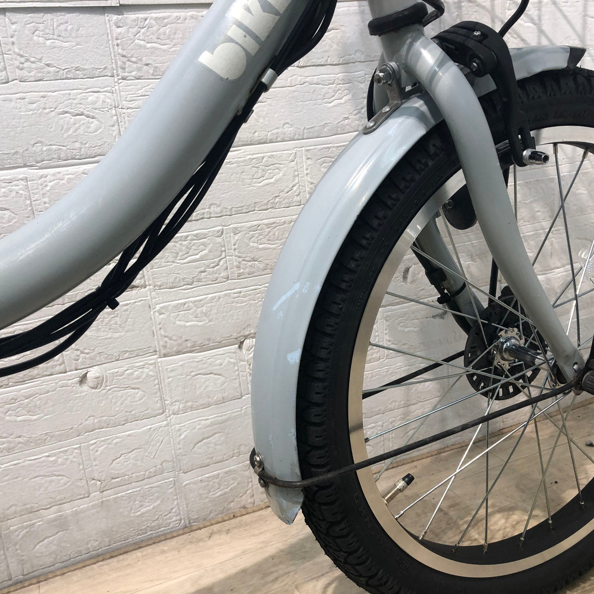 中古電動自転車 ブリヂストン bikke 2 e ビッケ ツー イー グレー 20インチ YA064