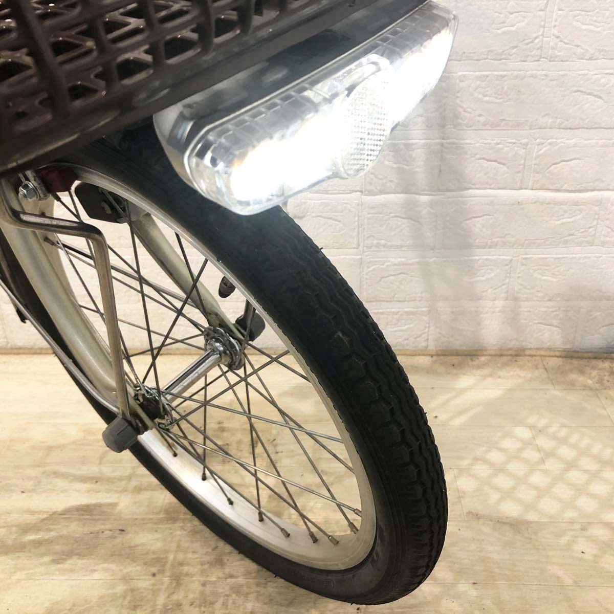 中古電動自転車 パナソニック ビビ ライフ シルバー 前18×後16インチ YF122