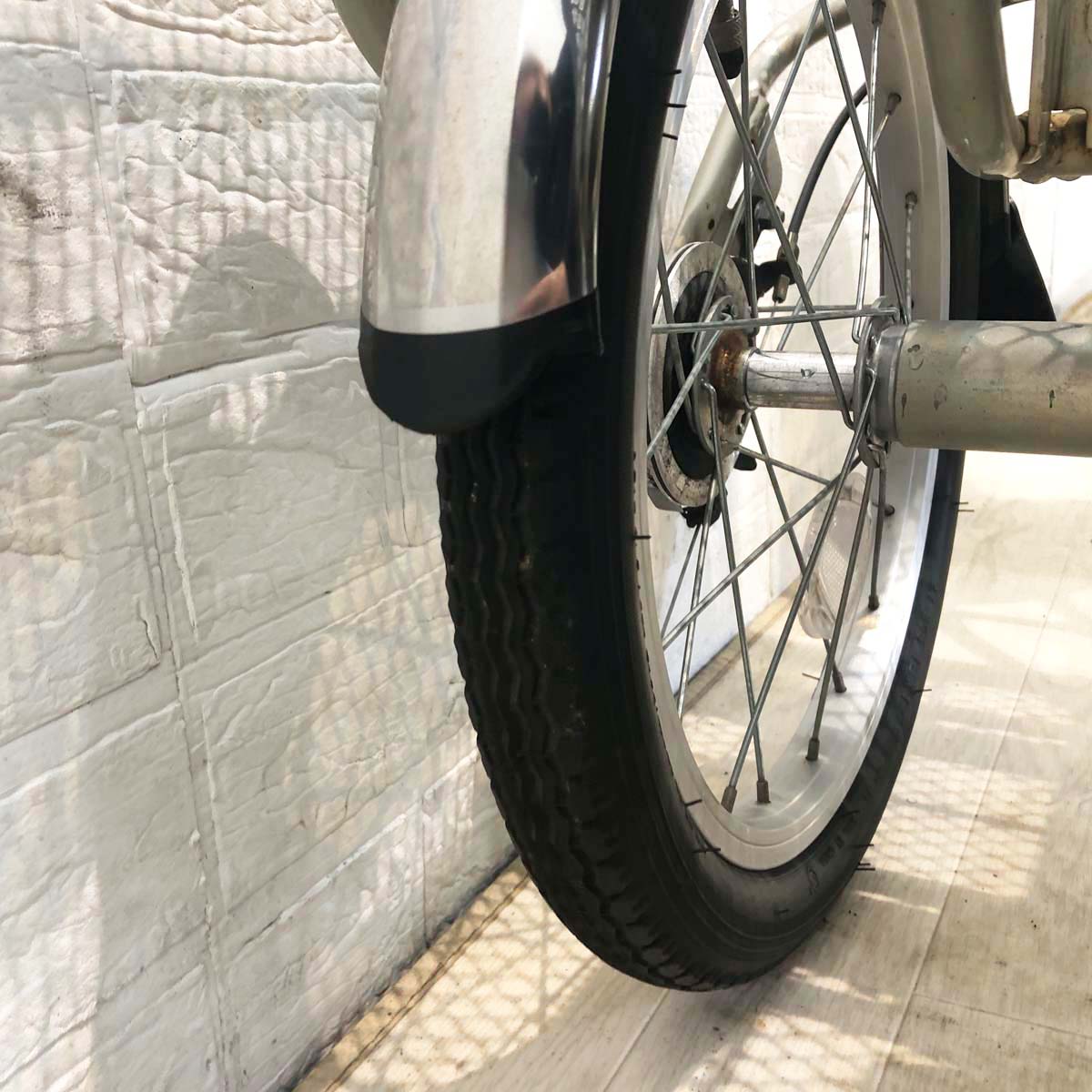 中古電動自転車 パナソニック ビビ ライフ シルバー 前18×後16インチ YF122