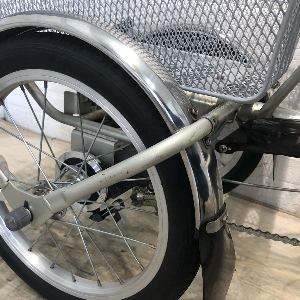 中古電動自転車 パナソニック ビビ ライフ シルバー 前18×後16インチ YF122