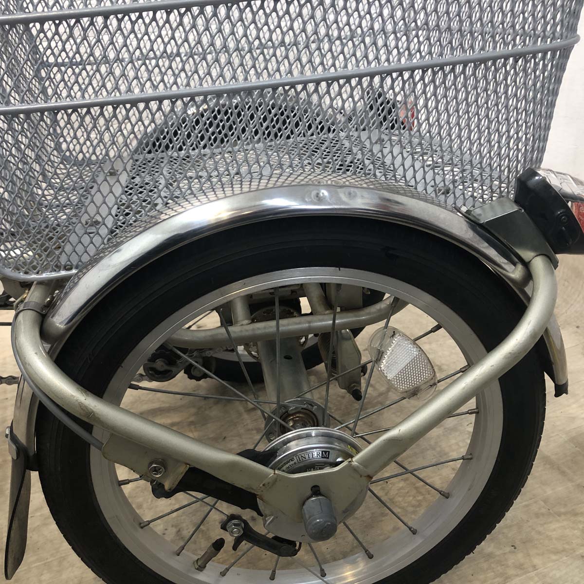 中古電動自転車 パナソニック ビビ ライフ シルバー 前18×後16インチ YF122