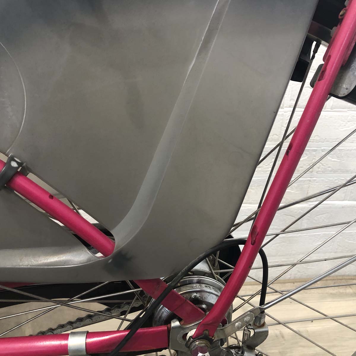 中古電動自転車 パナソニック ギュット DX ピンク 前22×後26インチ YF125