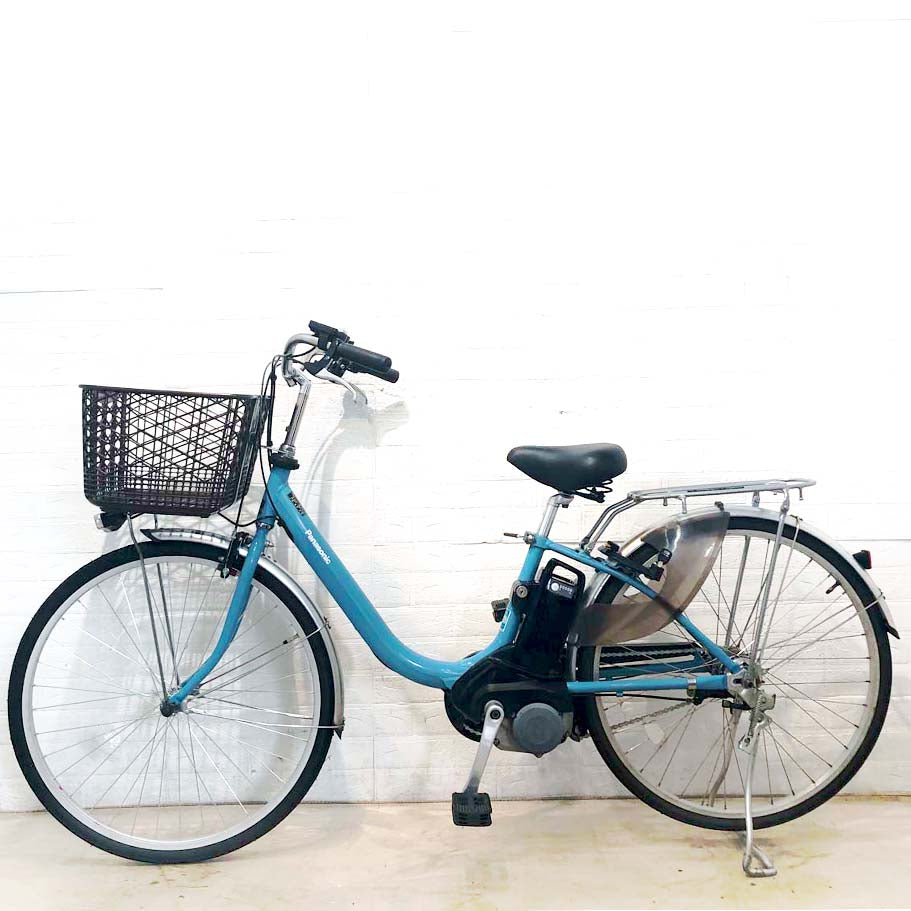 中古電動自転車 パナソニック ビビ L ブルー 26インチ YF127 
