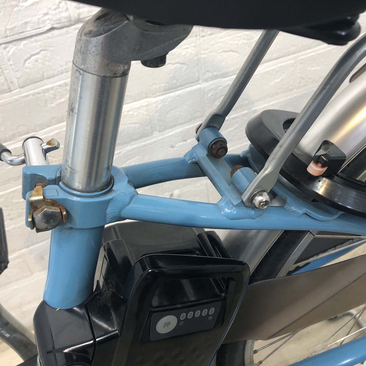 中古電動自転車 パナソニック ビビ L ブルー 26インチ YF127 