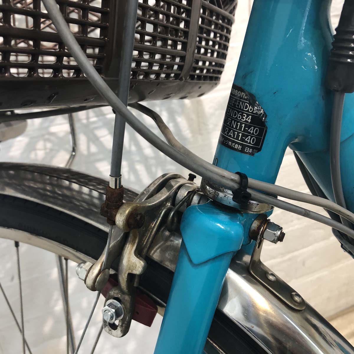 中古電動自転車 パナソニック ビビ DX ブルー 26インチ YF128 
