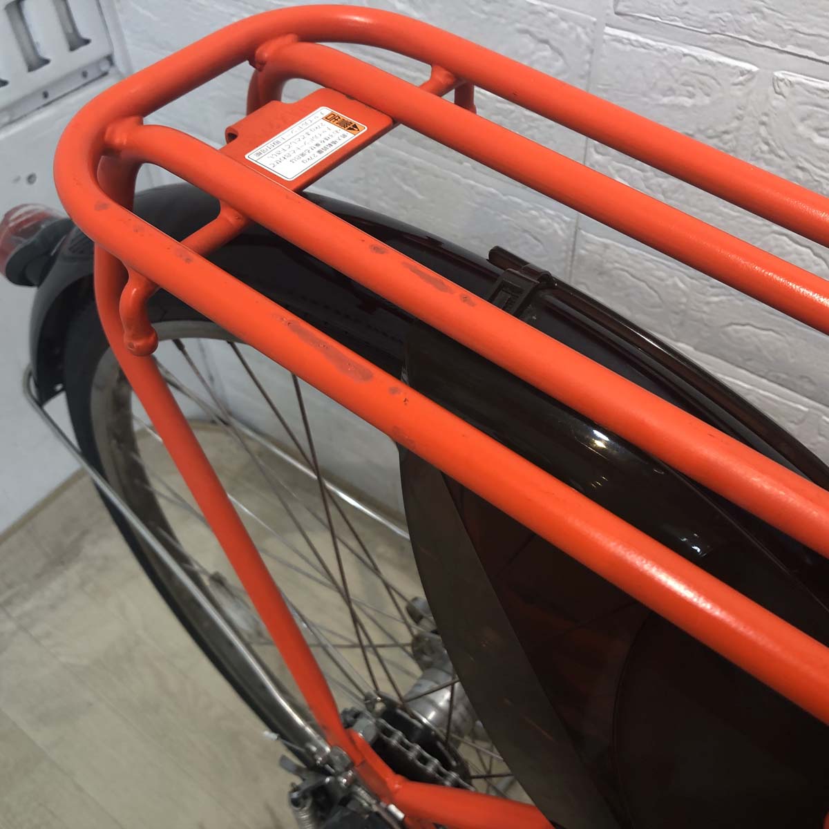 中古電動自転車 ヤマハ PAS With パス ウィズ オレンジ 26インチ YF129 