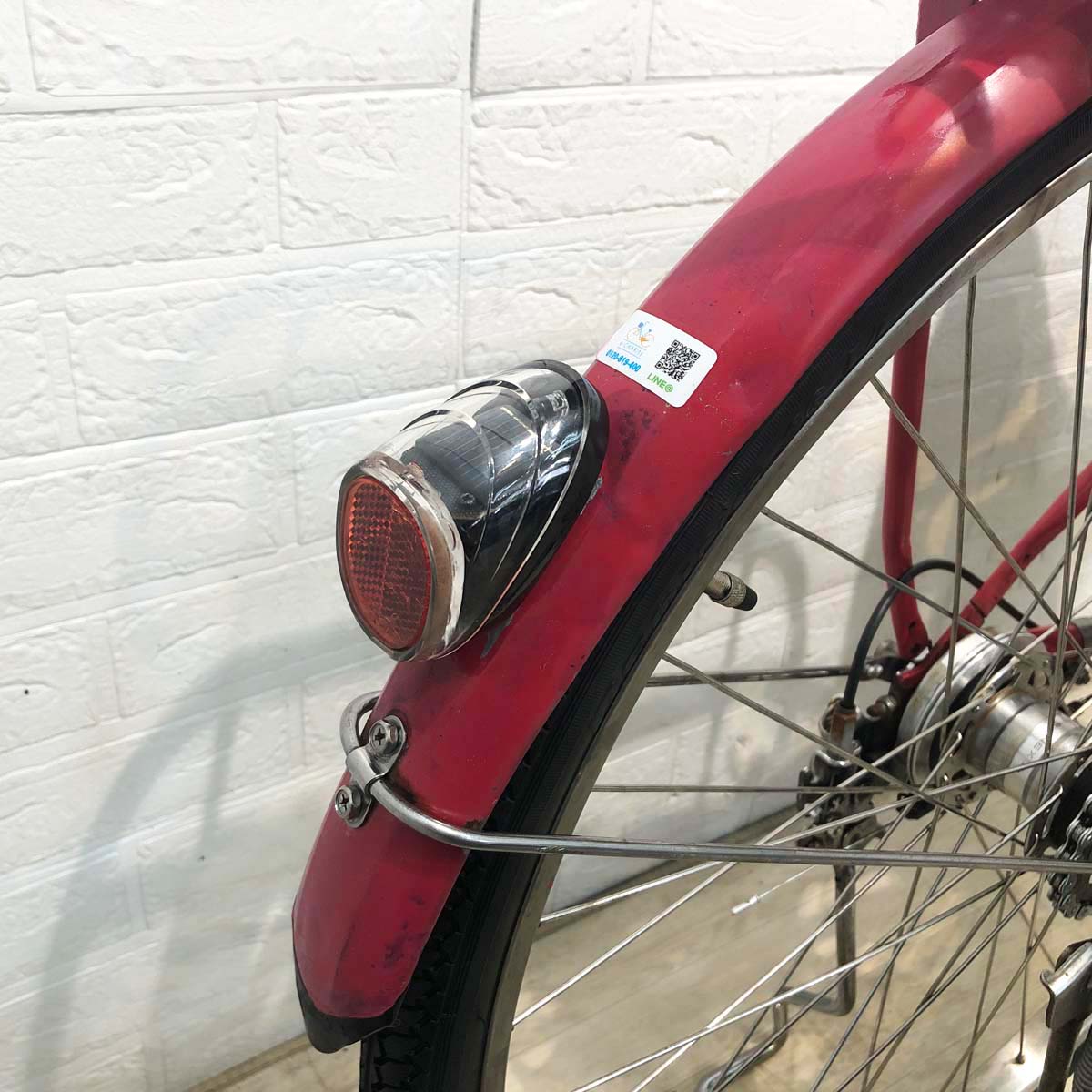 中古電動自転車 パナソニック ビビ スタイル DX レッド 26インチ YF131 