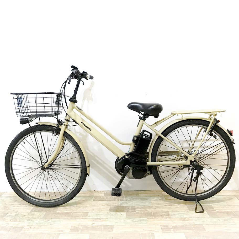 中古電動自転車 パナソニック ティモS ベージュ 26インチ KJ067