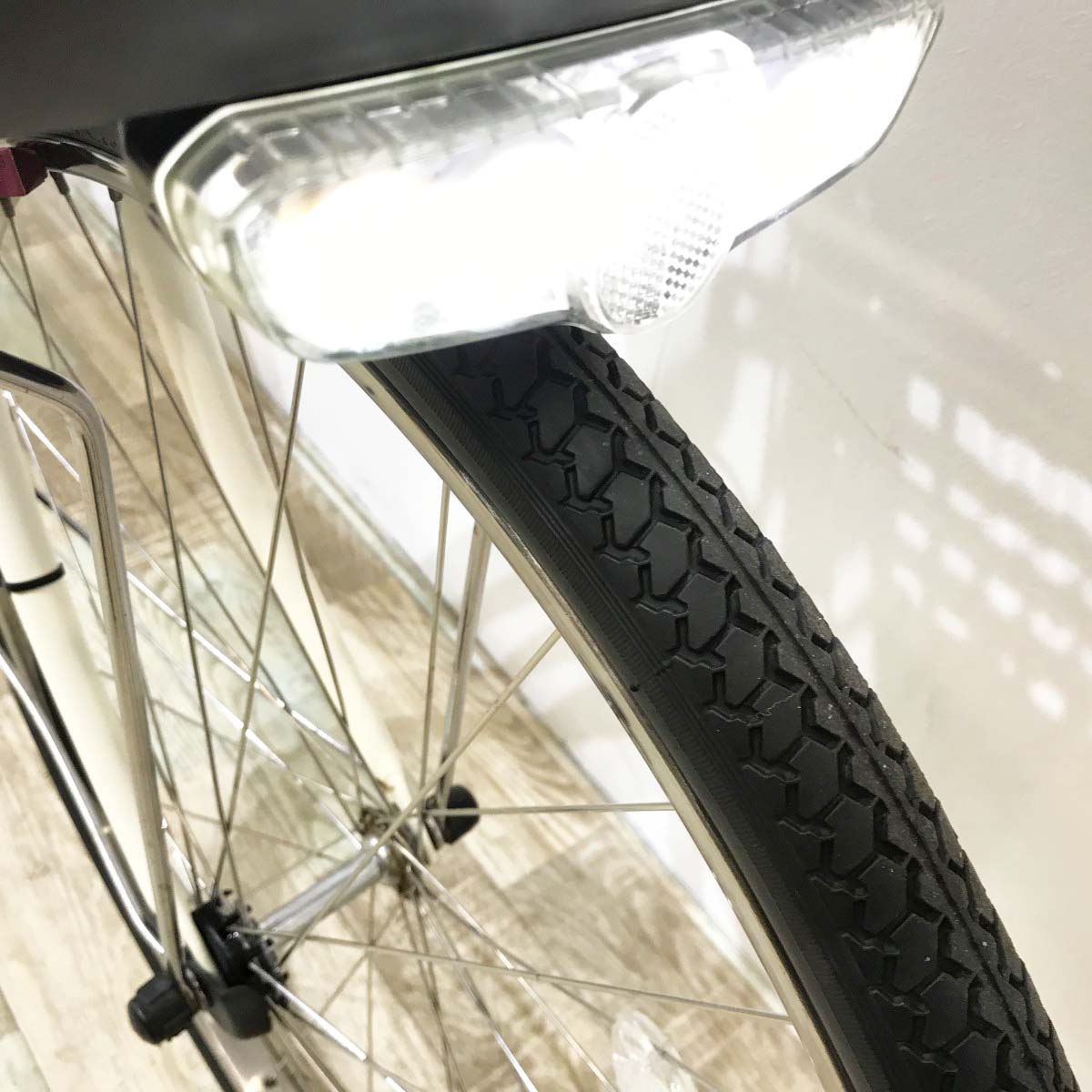 中古電動自転車 パナソニック ビビKD ホワイト 26インチ KJ068
