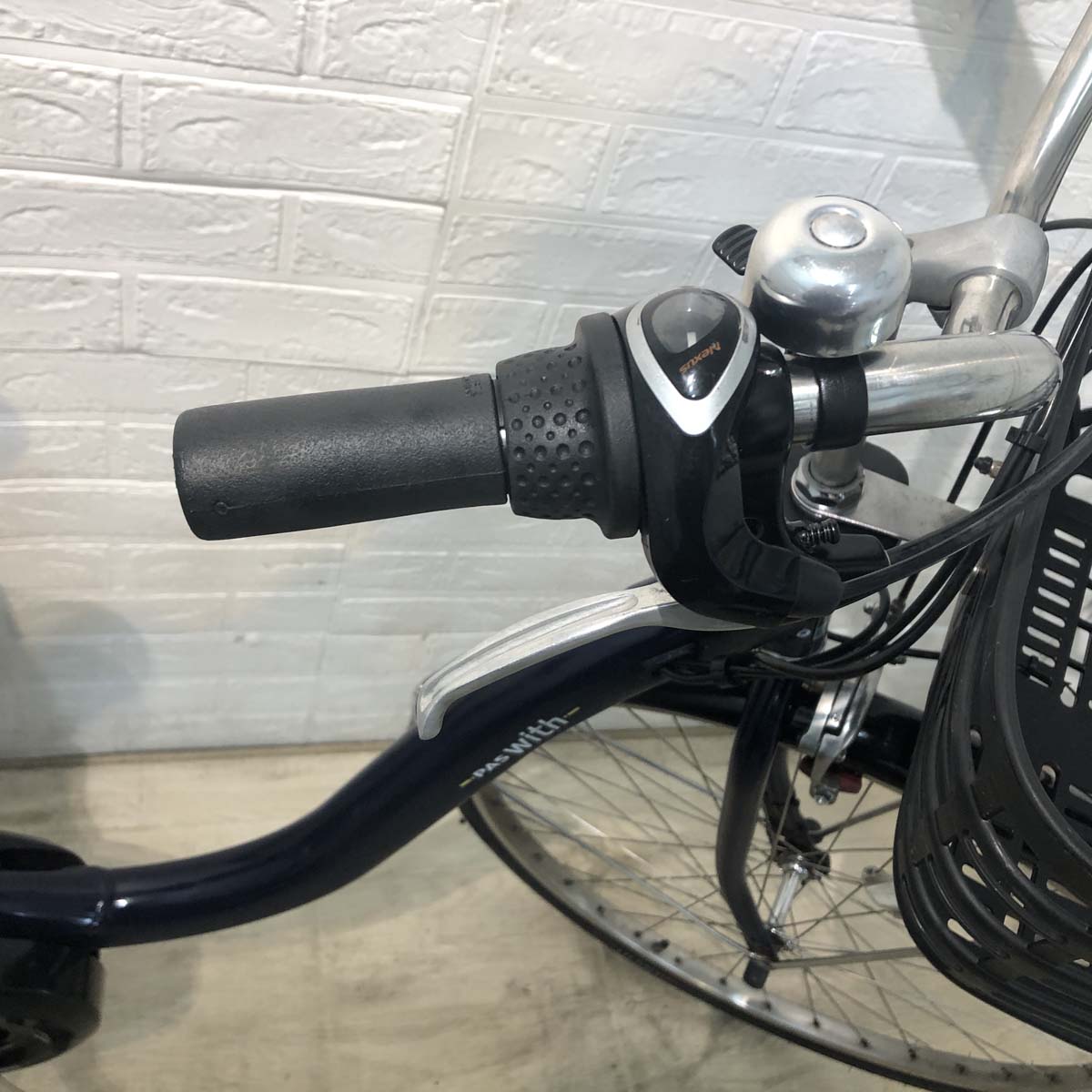 中古電動自転車 ヤマハ PAS With パス ウィズ ネイビー 26インチ YF133