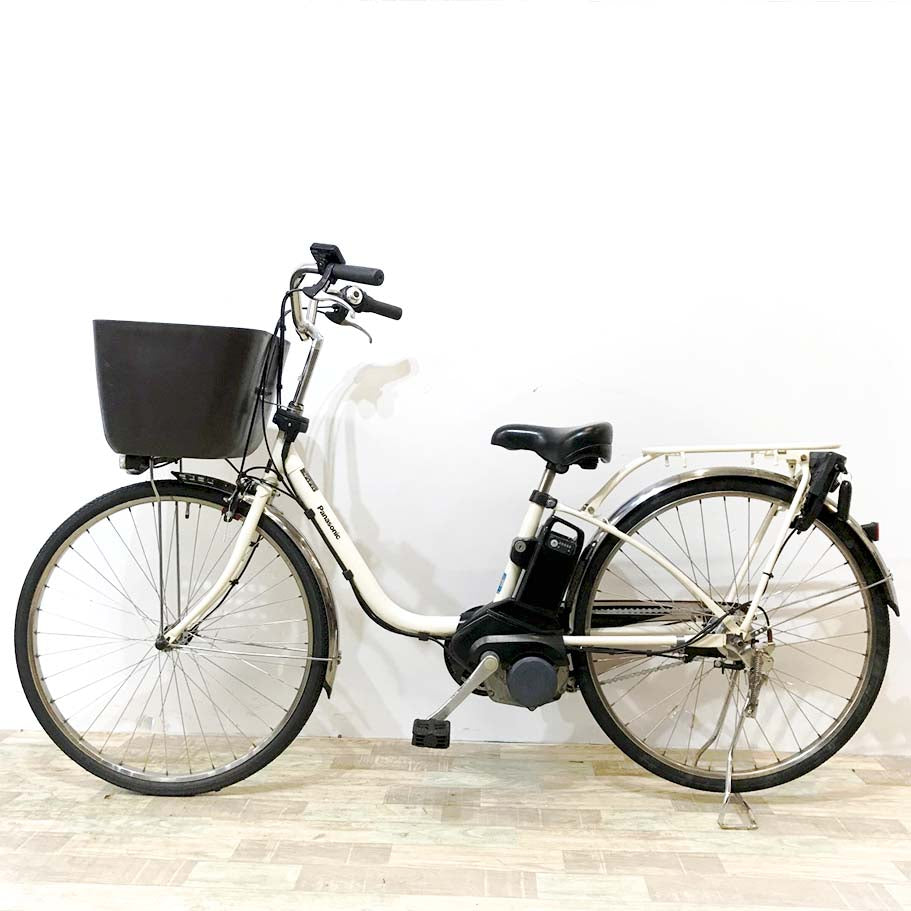 中古電動自転車 パナソニック ビビKD ホワイト 26インチ KJ068