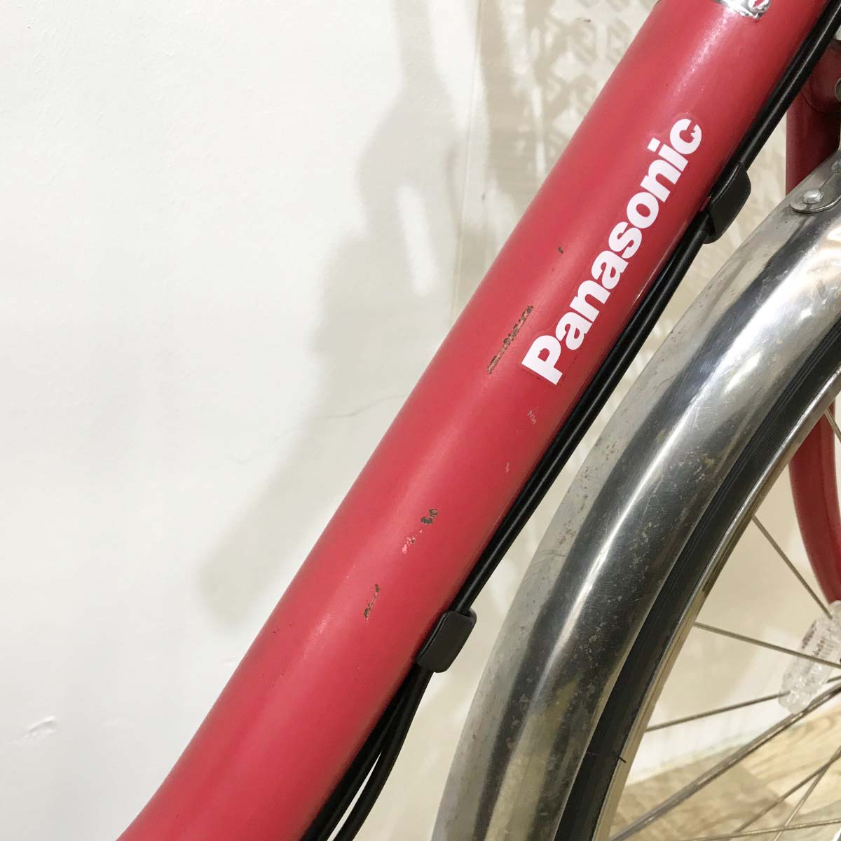 中古電動自転車 パナソニック ビビDX レッド 26インチ KJ069