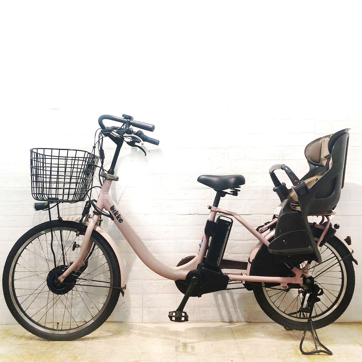 中古電動自転車 ブリヂストン bikke MOB dd ビッケ モブ dd ピンク 前
