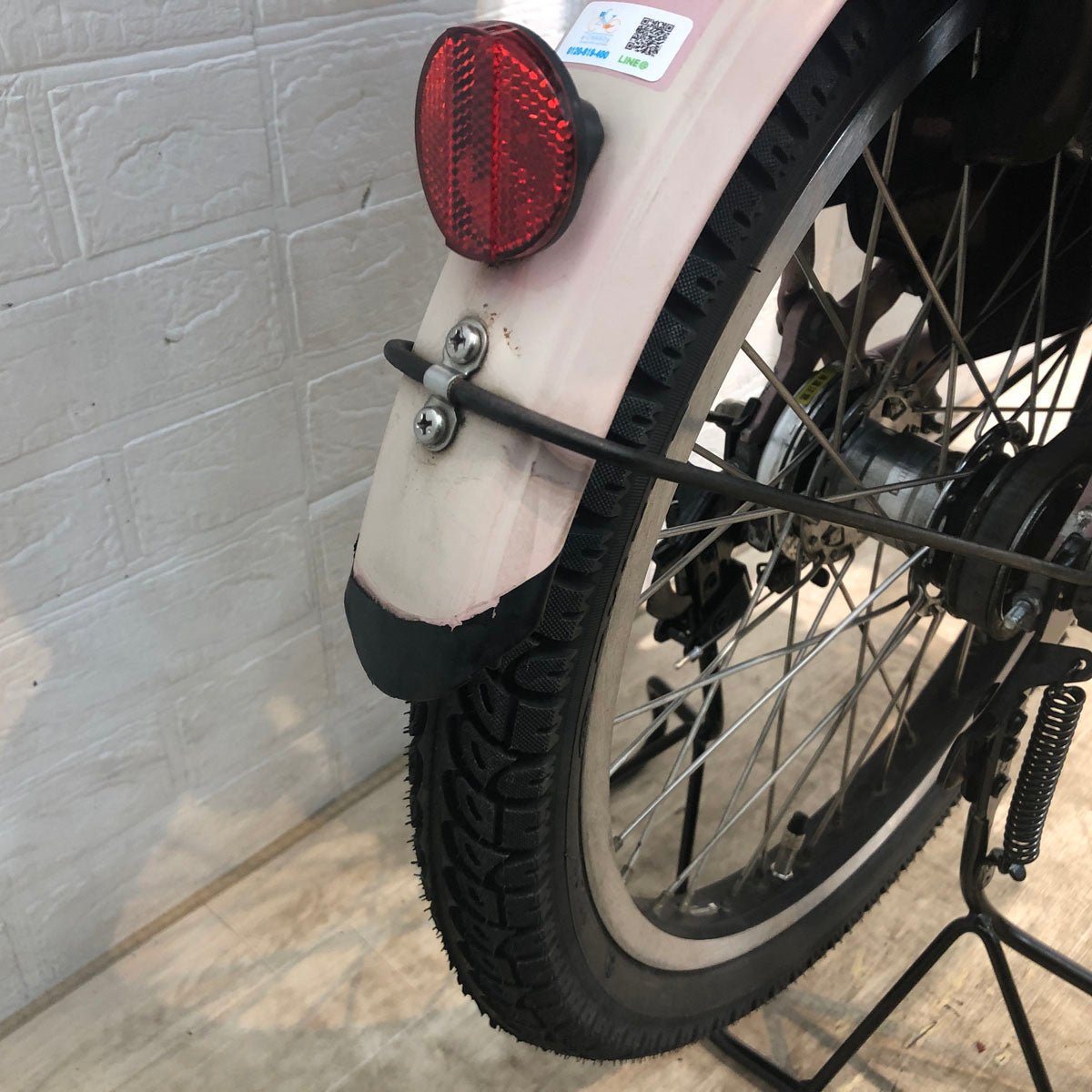 中古電動自転車 ブリヂストン bikke MOB dd ビッケ モブ dd ピンク 前