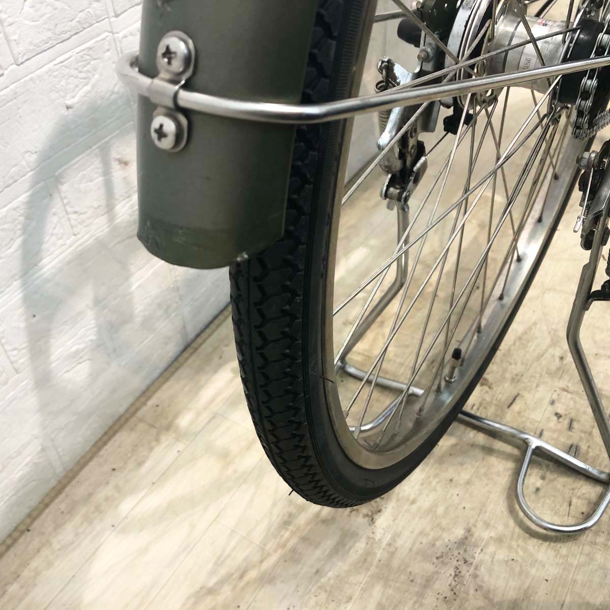 中古電動自転車 ヤマハ PAS With DX パス ウィズ DX グリーン 26インチ YF135