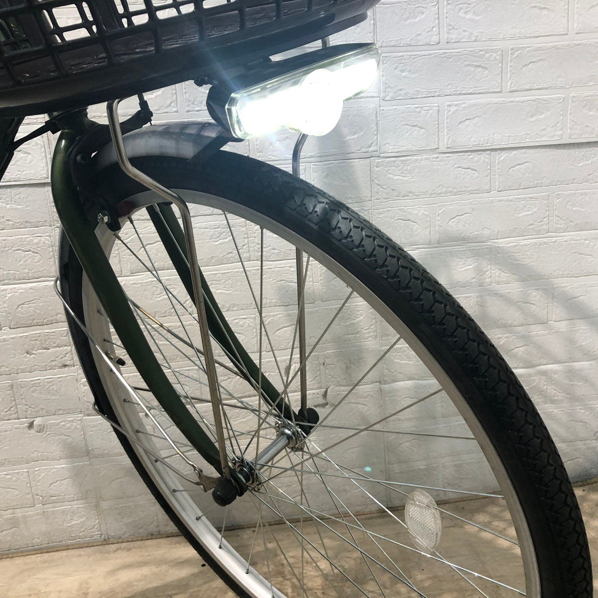 中古電動自転車 パナソニック ビビ L グリーン 26インチ YA080