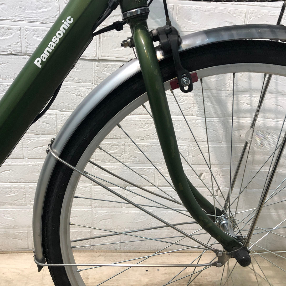 中古電動自転車 パナソニック ビビ L グリーン 26インチ YA080