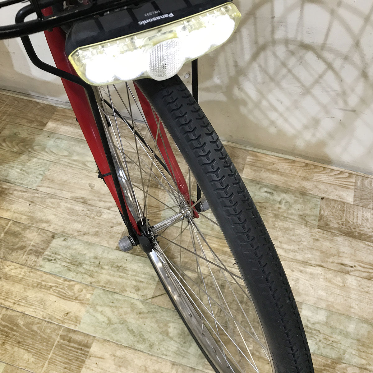 中古電動自転車 パナソニック TIMO S ティモ S レッド 26インチ KE147 
